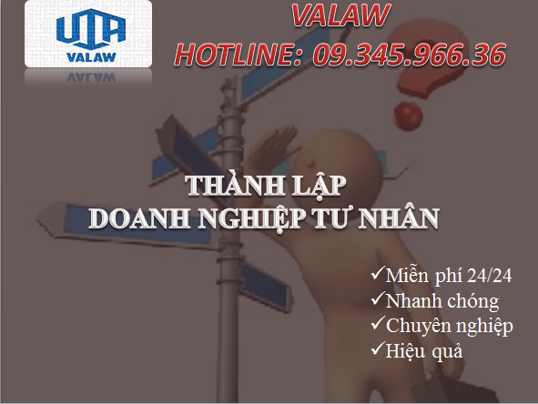 THÀNH LẬP DOANH NGHIỆP TƯ NHÂN